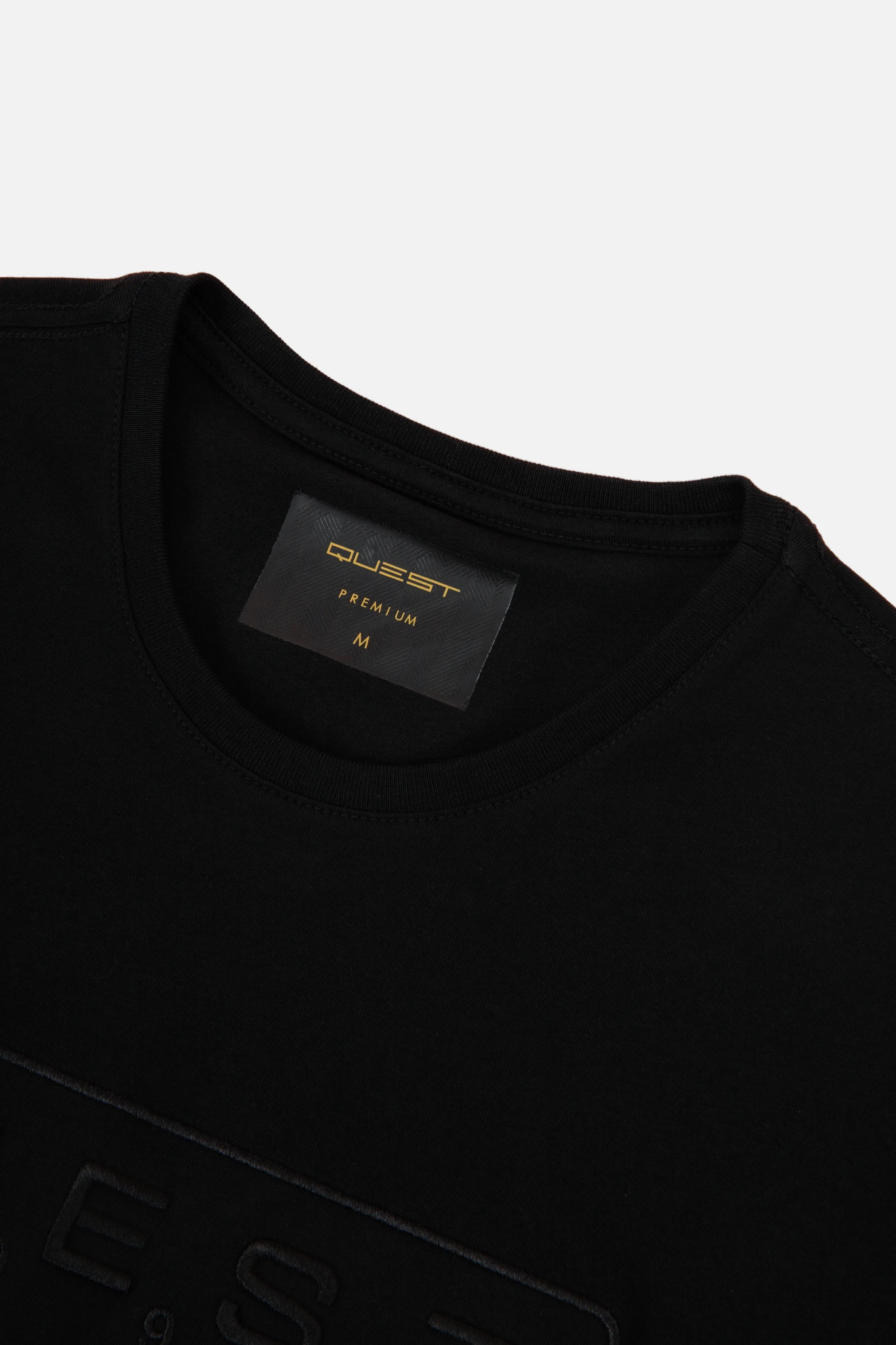 CAMISETA PREMIUM MANGA CORTA COLOR NEGRO