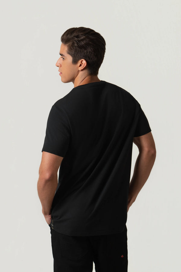 CAMISETA PREMIUM MANGA CORTA COLOR NEGRO