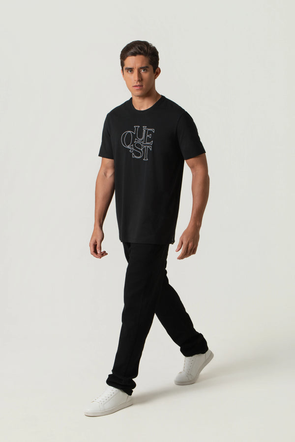 CAMISETA PREMIUM MANGA CORTA COLOR NEGRO
