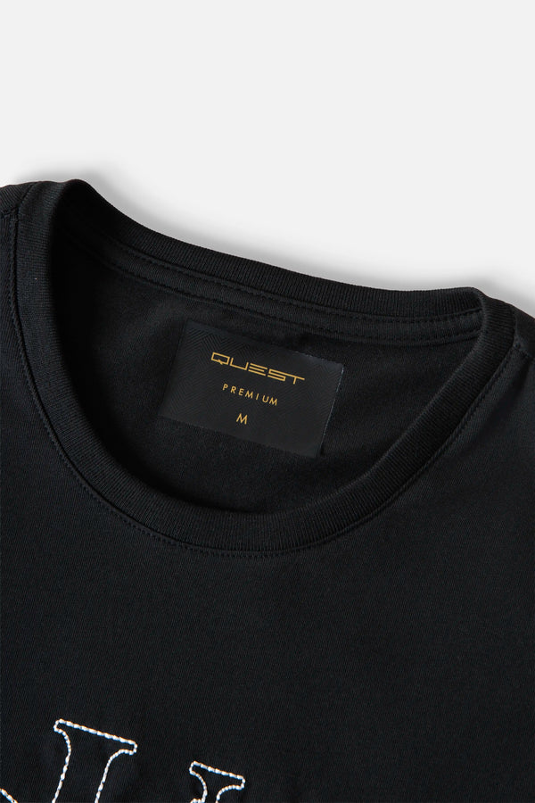 CAMISETA PREMIUM MANGA CORTA COLOR NEGRO