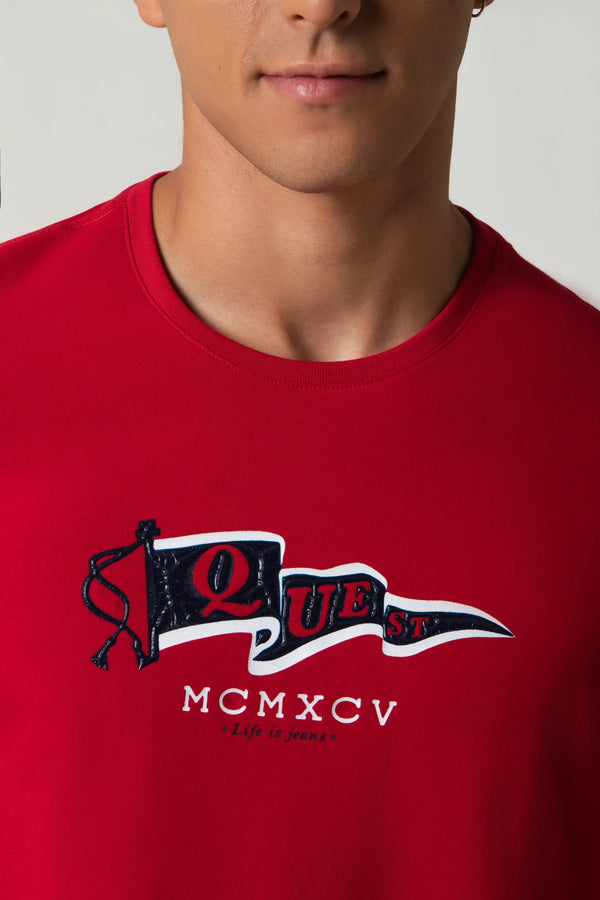 CAMISETA PREMIUM MANGA CORTA COLOR ROJO