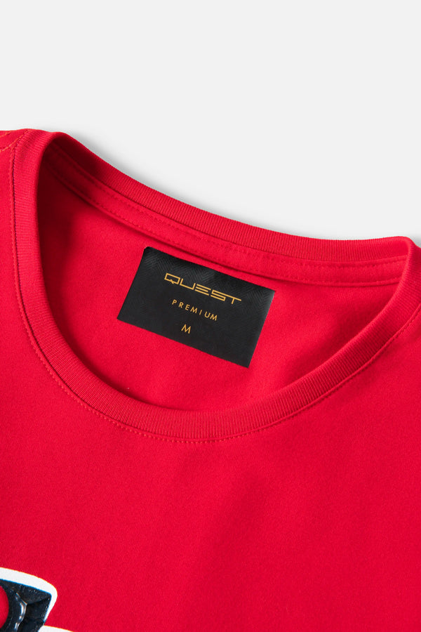 CAMISETA PREMIUM MANGA CORTA COLOR ROJO