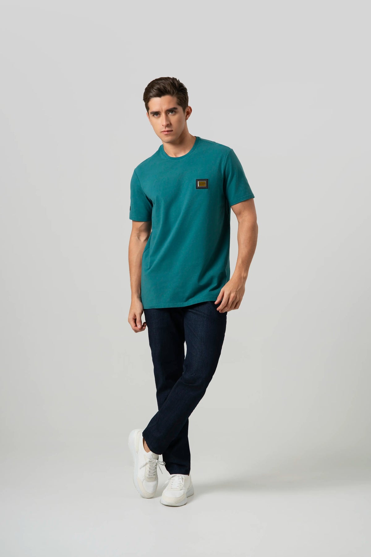 CAMISETA PREMIUM MANGA CORTA COLOR VERDE TORMENTA