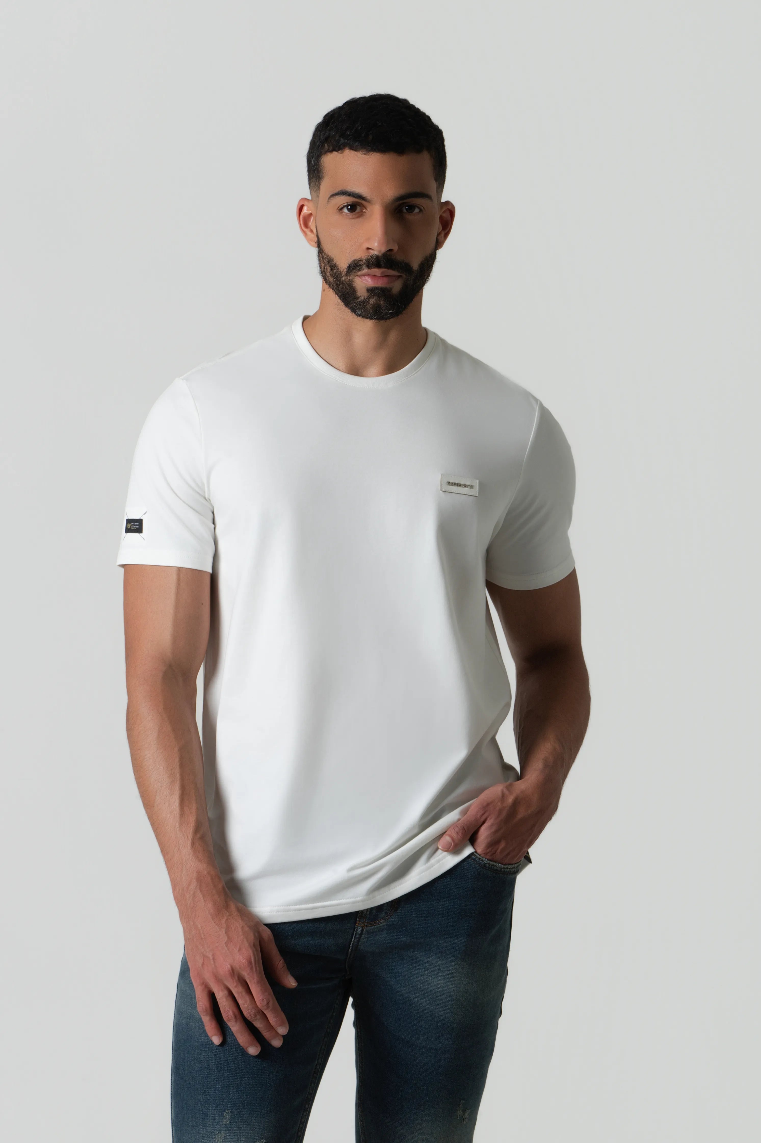 CAMISETA PREMIUM MANGA CORTA COLOR IVORY