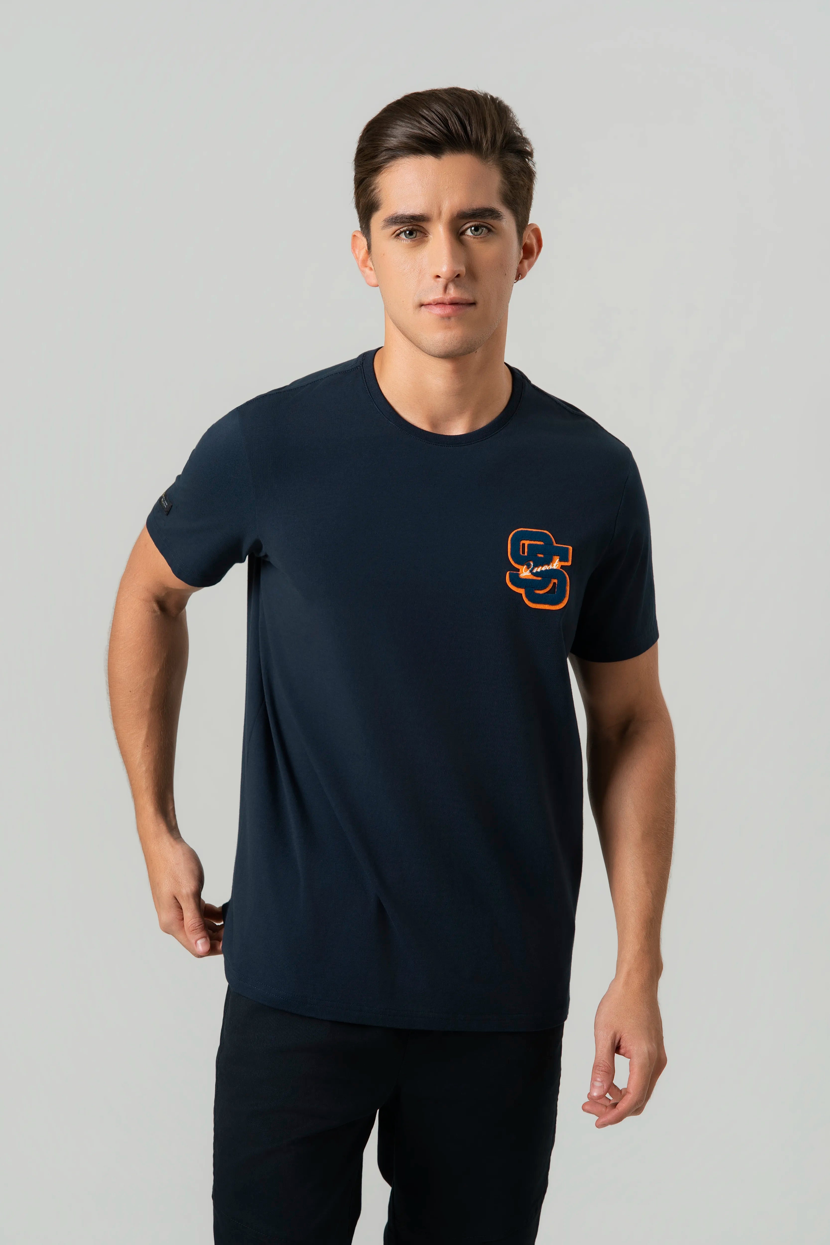 CAMISETA PREMIUM MANGA CORTA COLOR AZUL OSCURO