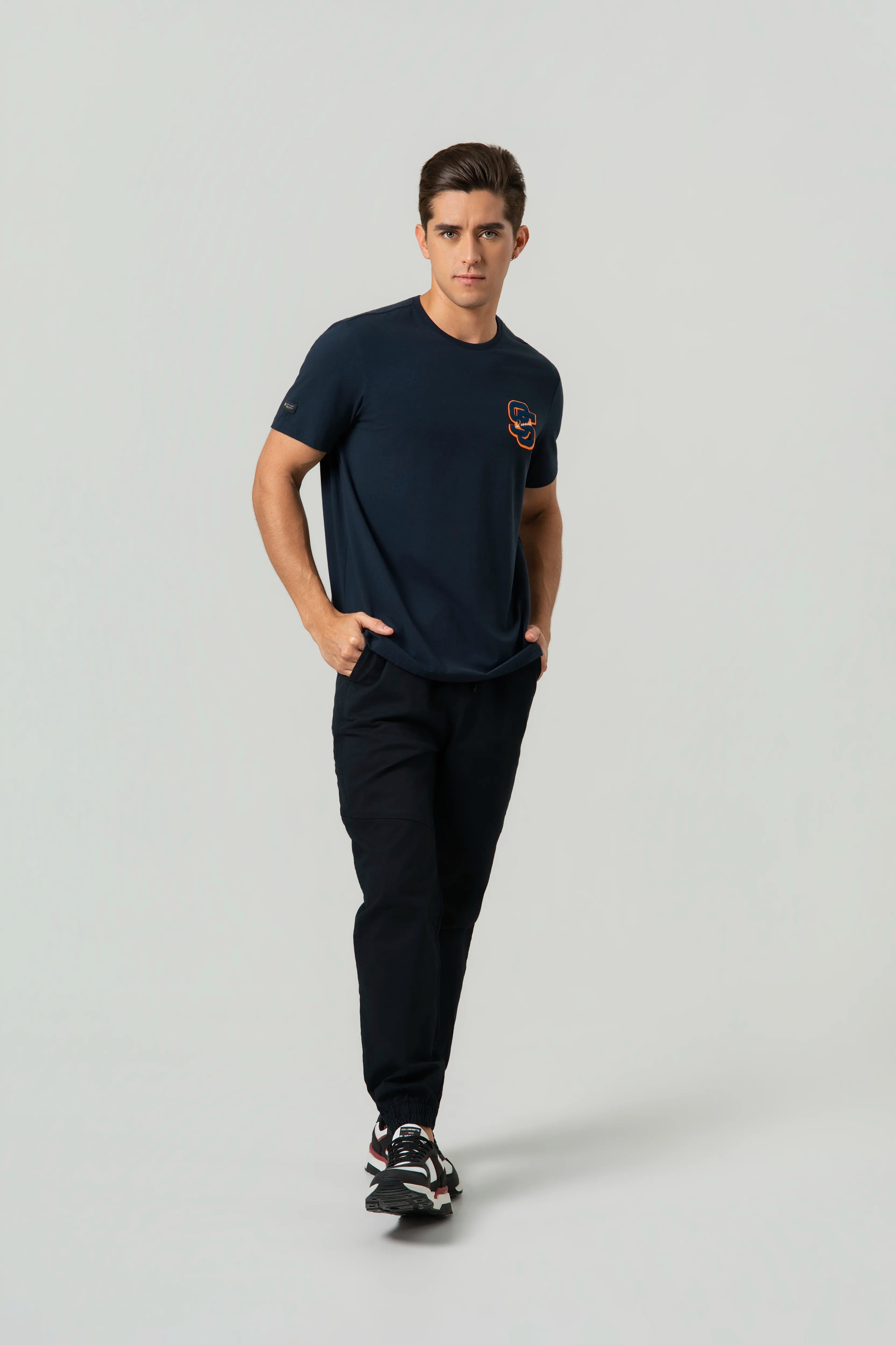 CAMISETA PREMIUM MANGA CORTA COLOR AZUL OSCURO