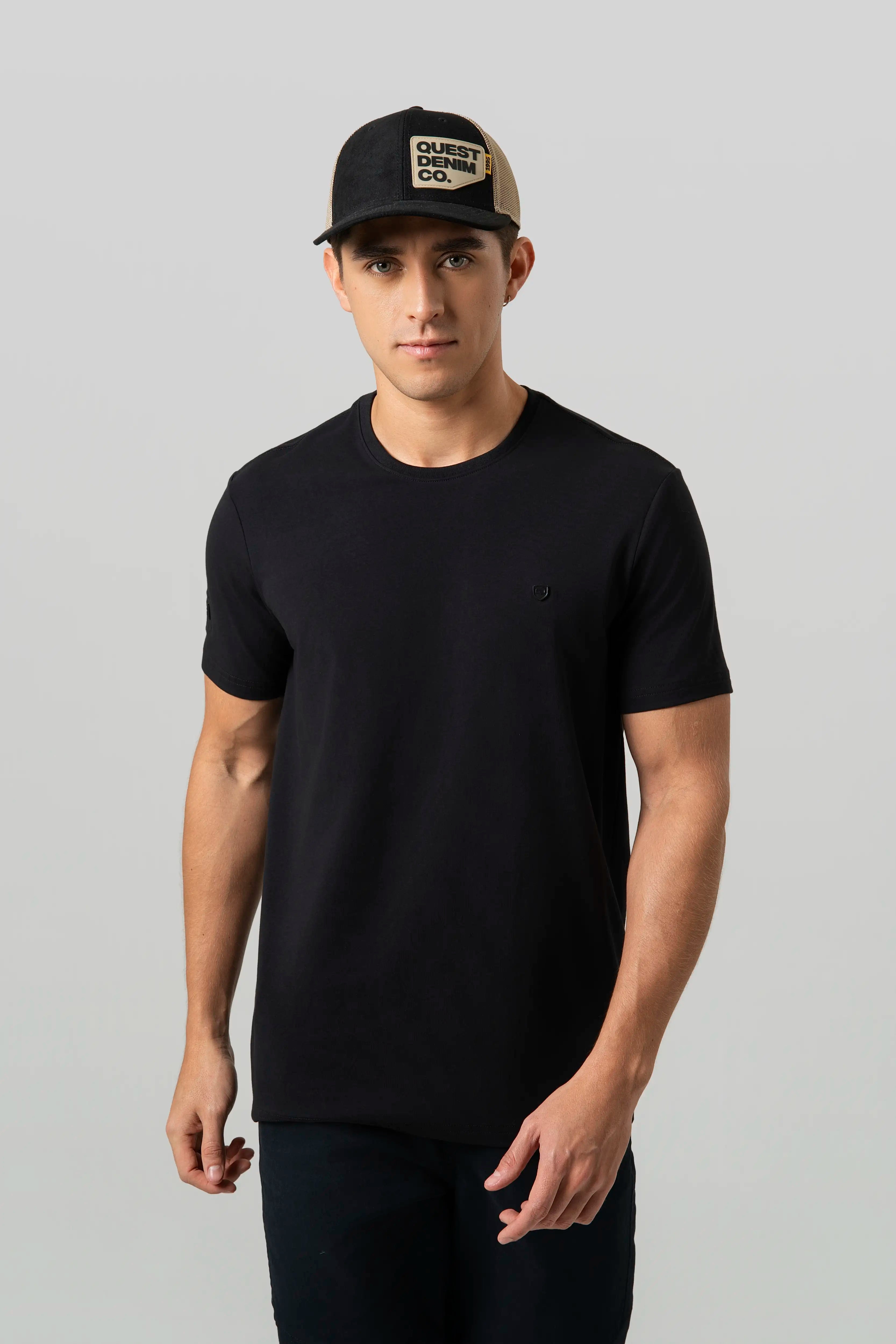 CAMISETA PREMIUM MANGA CORTA COLOR NEGRO