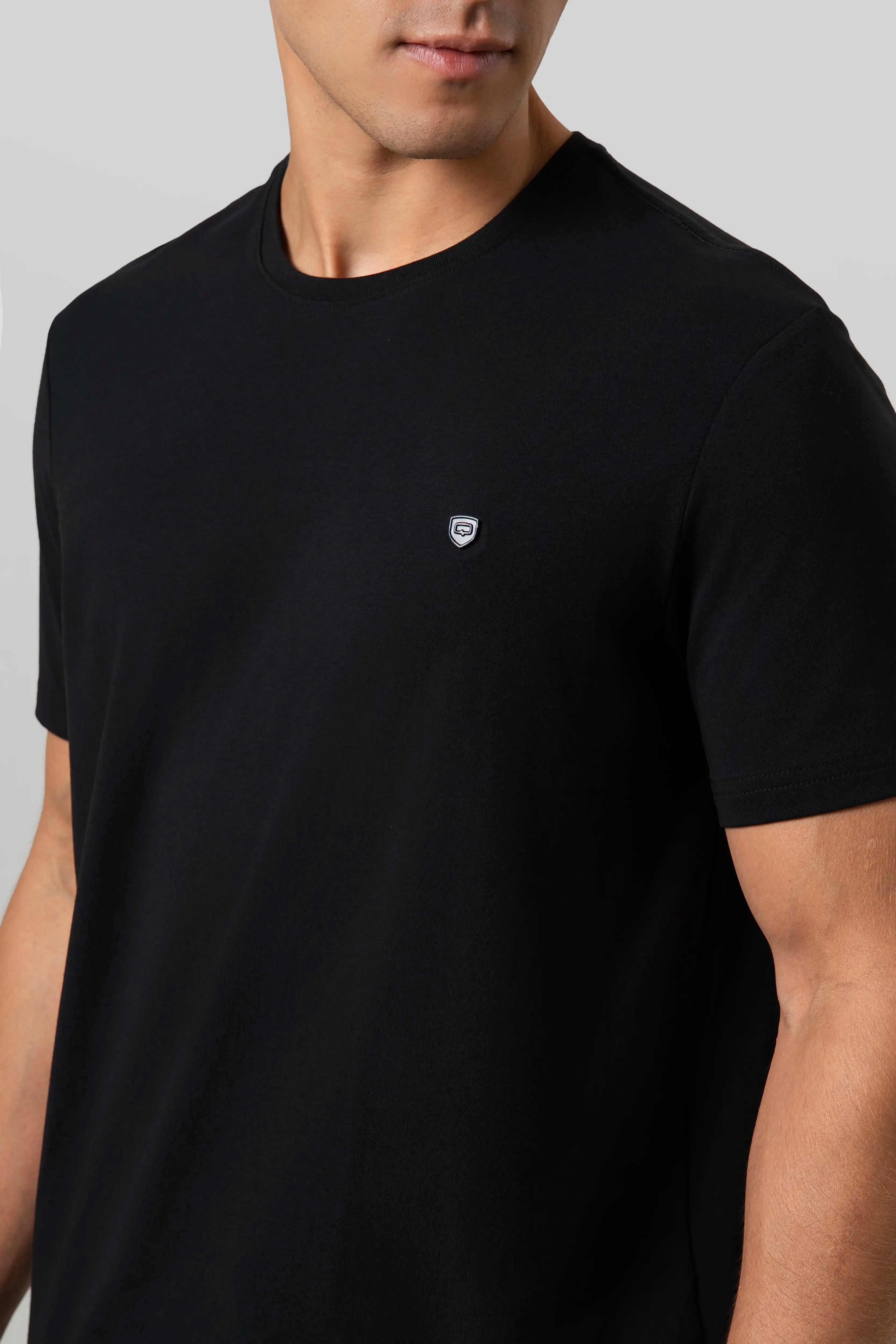 CAMISETA PREMIUM MANGA CORTA COLOR NEGRO