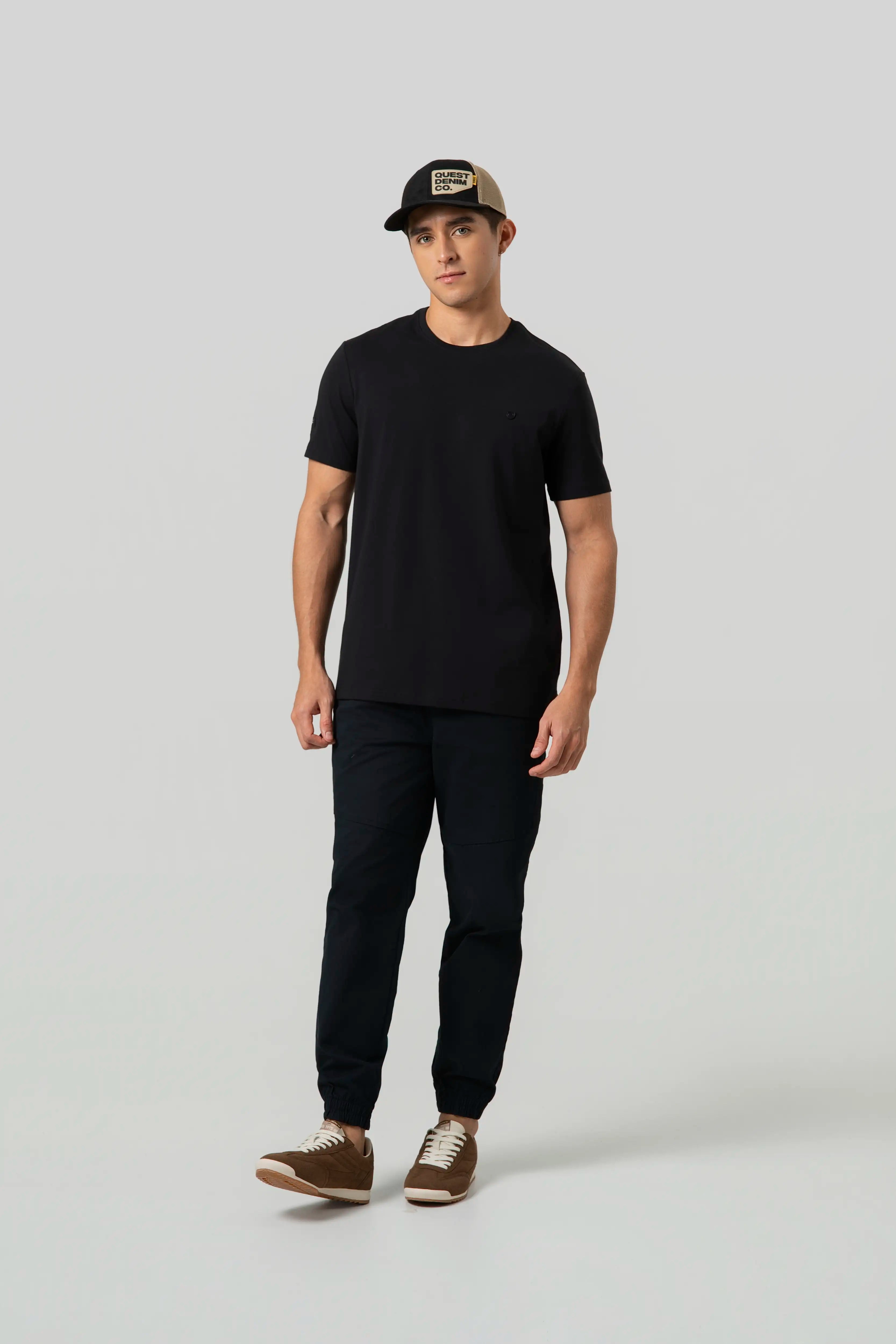 CAMISETA PREMIUM MANGA CORTA COLOR NEGRO