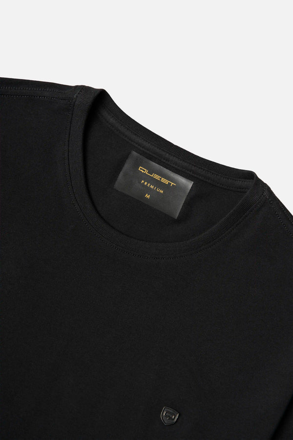 CAMISETA PREMIUM MANGA CORTA COLOR NEGRO