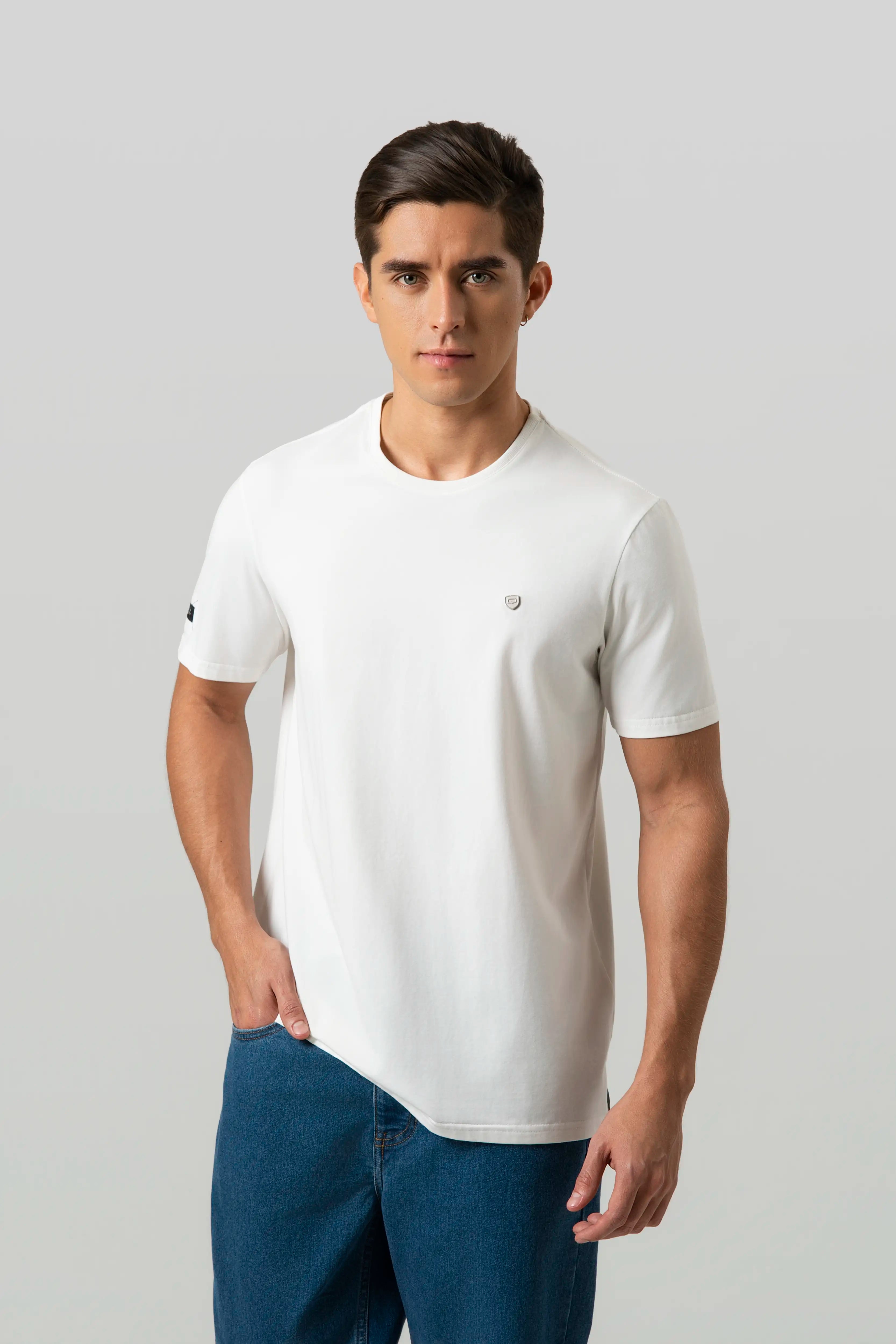 CAMISETA PREMIUM MANGA CORTA COLOR IVORY