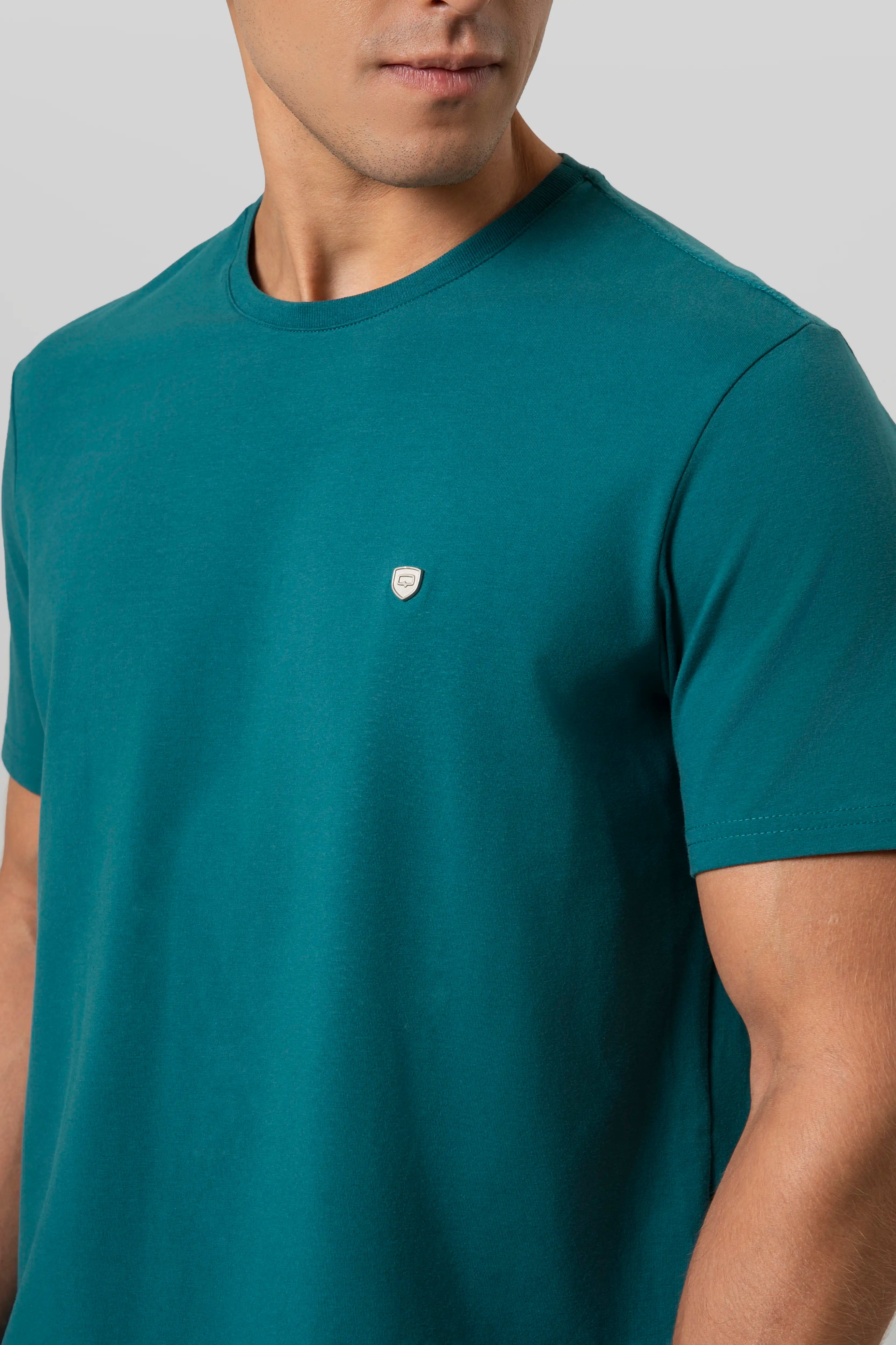 CAMISETA PREMIUM MANGA CORTA COLOR VERDE TORMENTA