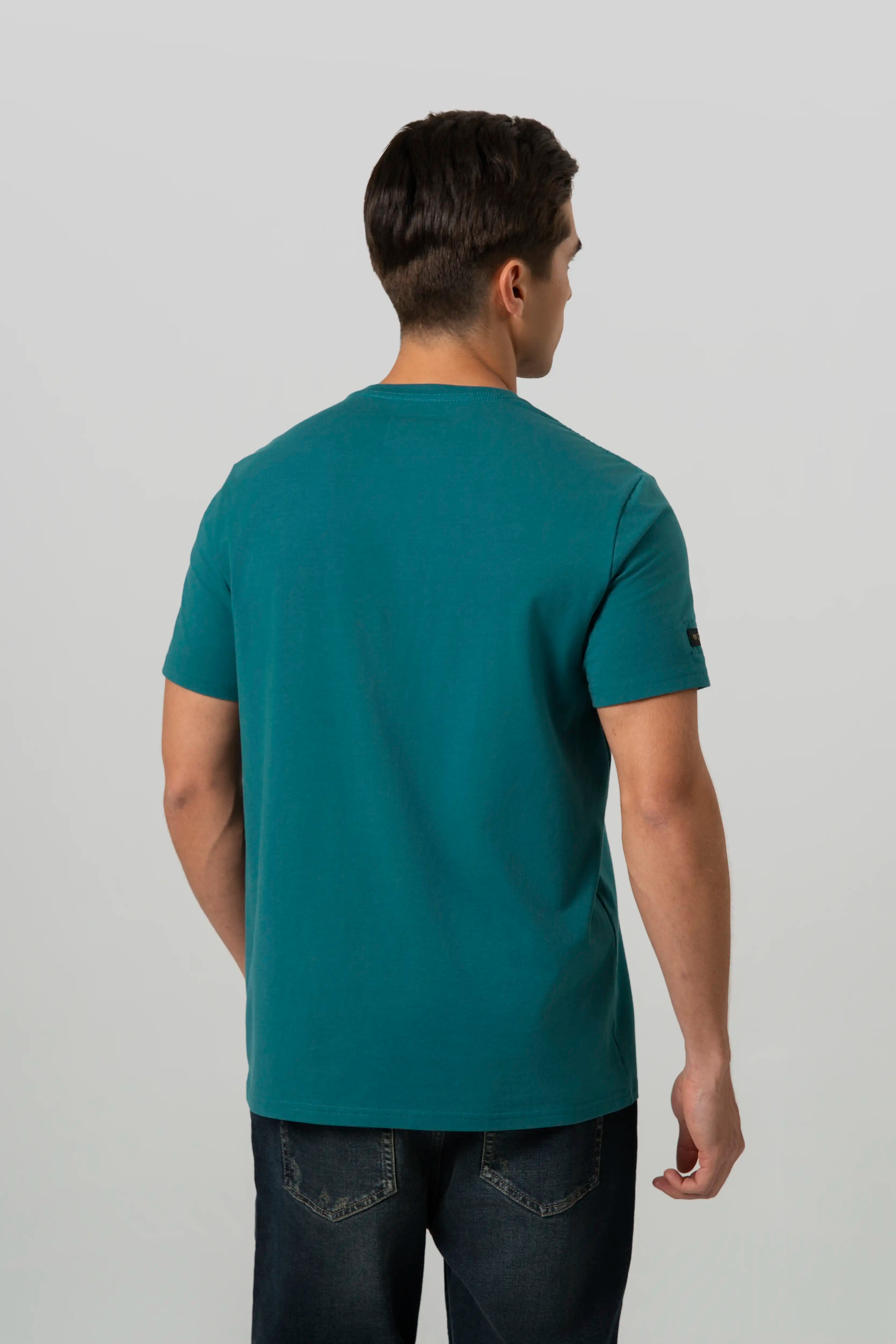 CAMISETA PREMIUM MANGA CORTA COLOR VERDE TORMENTA