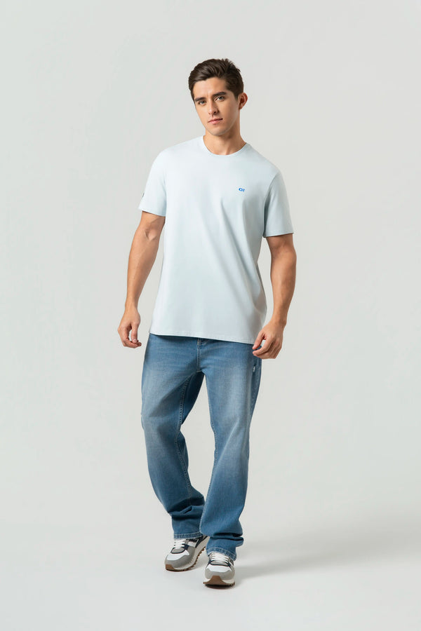 CAMISETA PREMIUM MANGA CORTA COLOR BABY BLUE