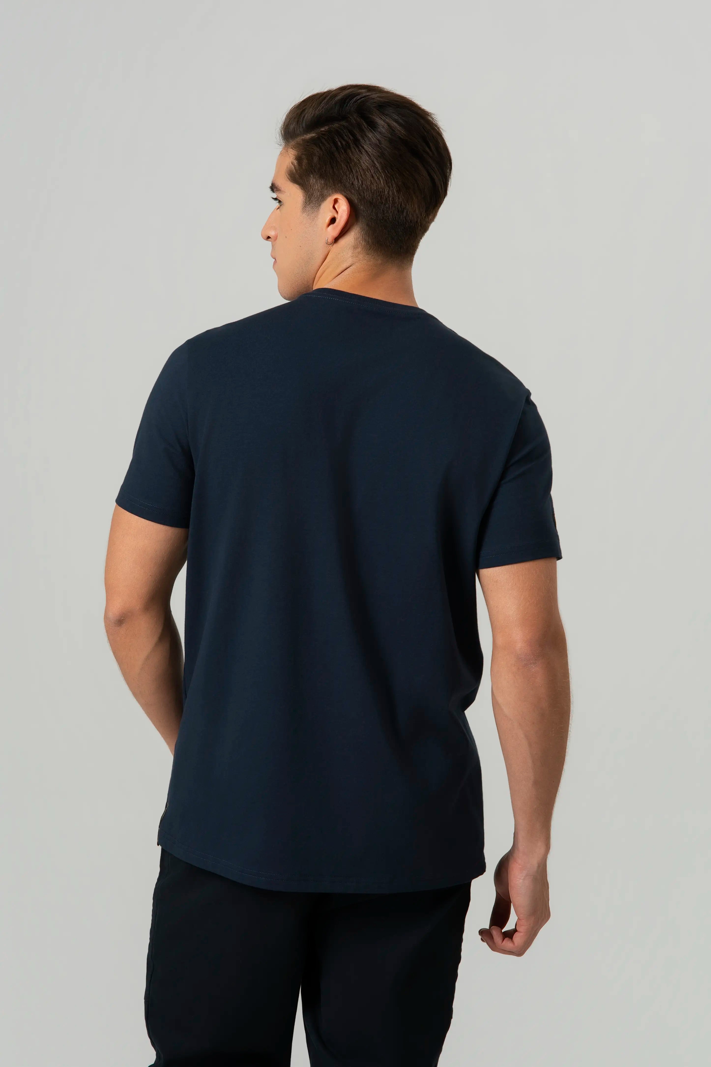 CAMISETA PREMIUM MANGA CORTA COLOR AZUL OSCURO