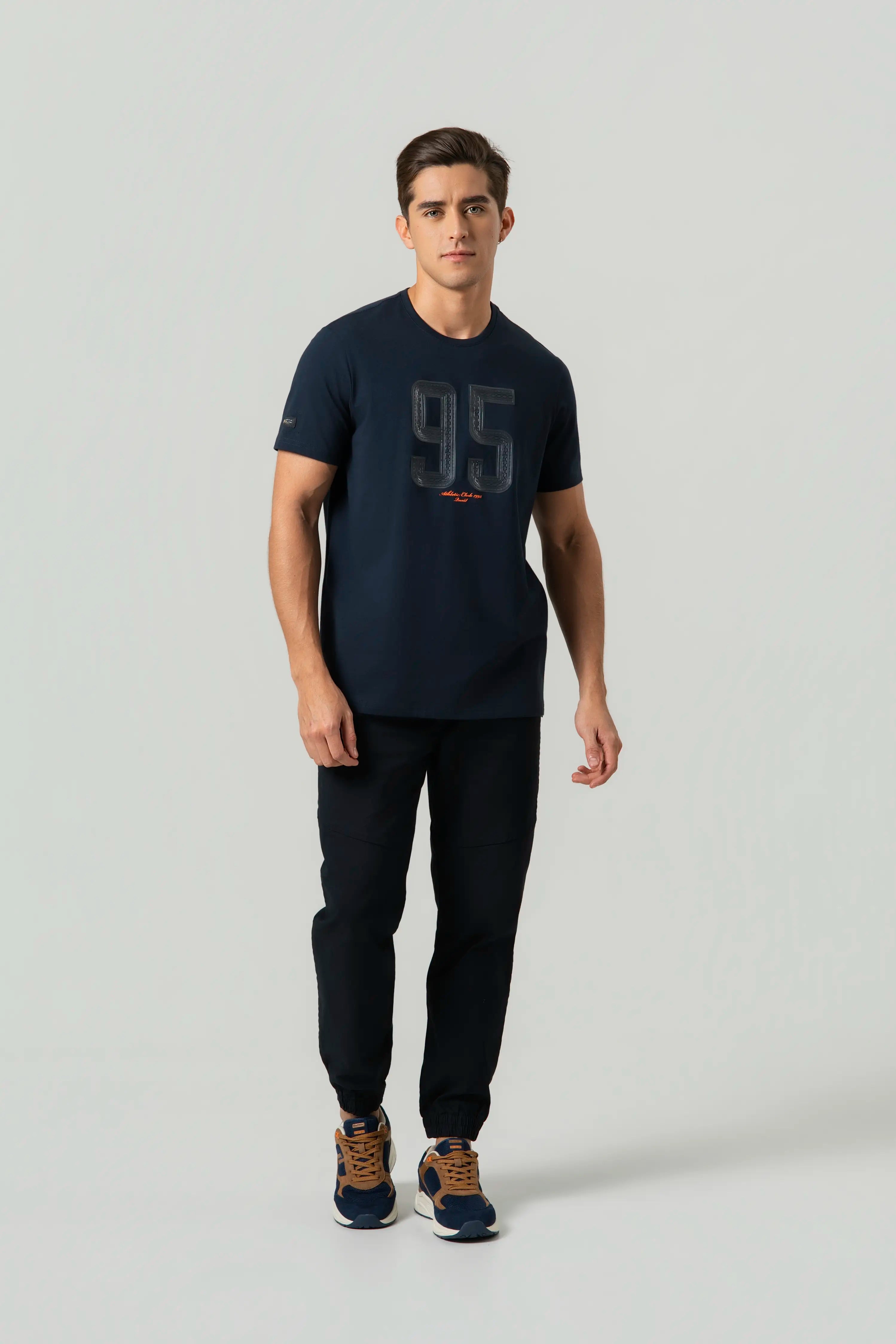 CAMISETA PREMIUM MANGA CORTA COLOR AZUL OSCURO