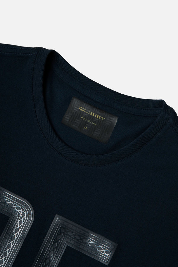 CAMISETA PREMIUM MANGA CORTA COLOR AZUL OSCURO
