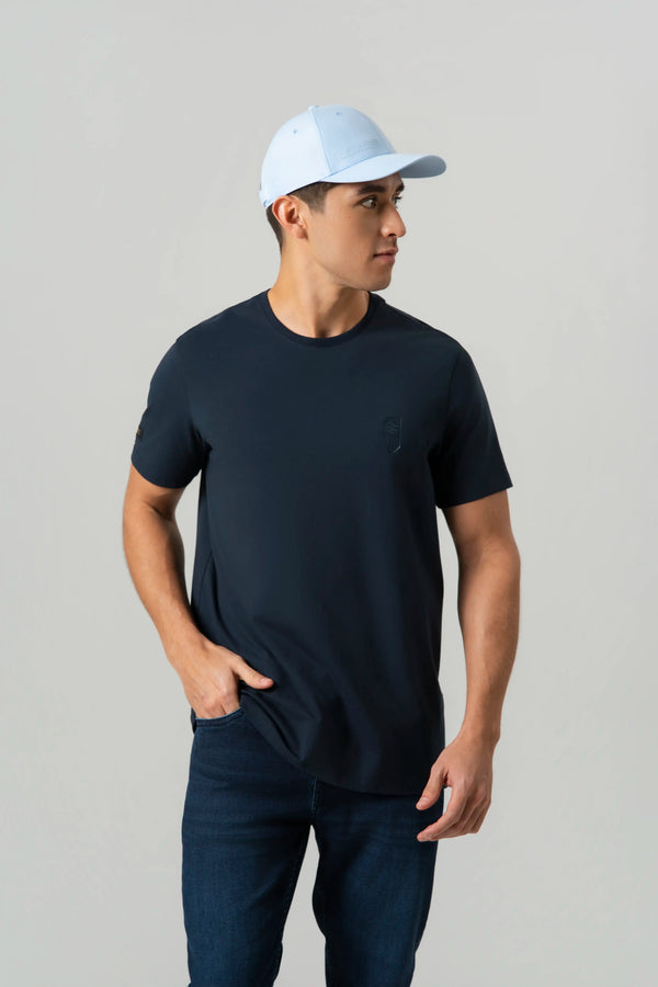 CAMISETA PREMIUM MANGA CORTA COLOR AZUL NOCHE