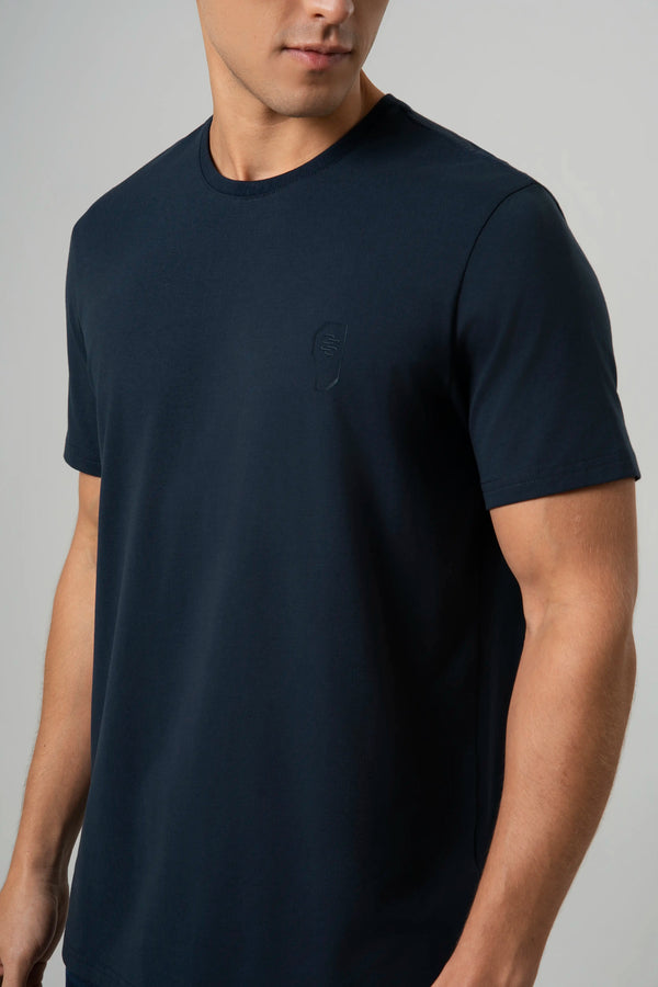 CAMISETA PREMIUM MANGA CORTA COLOR AZUL NOCHE