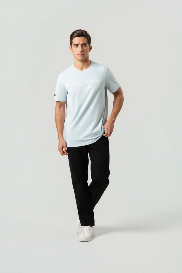 CAMISETA PREMIUM MANGA CORTA COLOR BABY BLUE