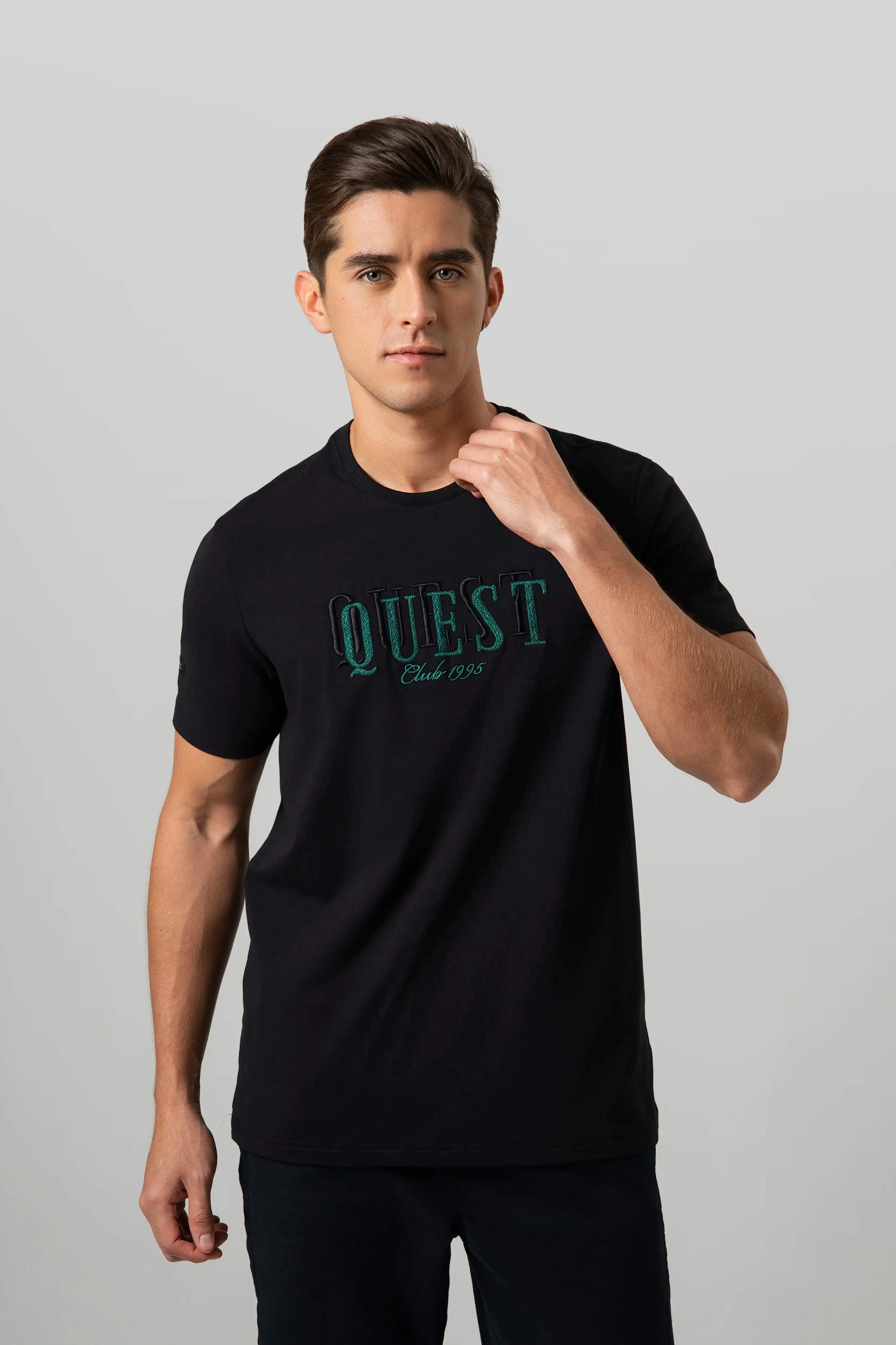 CAMISETA PREMIUM MANGA CORTA COLOR NEGRO