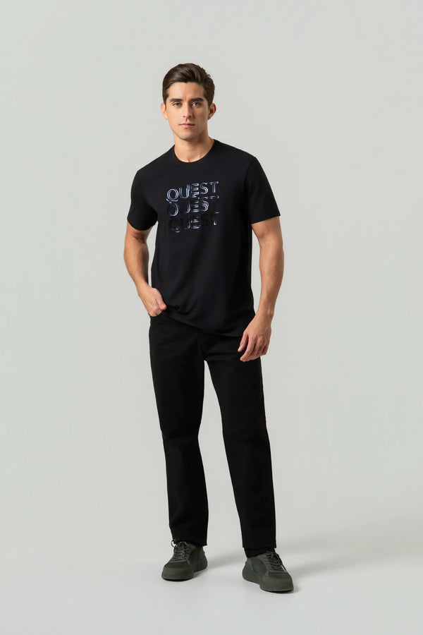 CAMISETA PREMIUM MANGA CORTA COLOR NEGRO