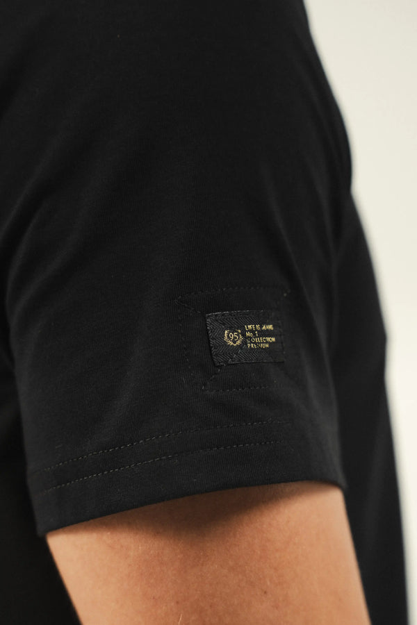 CAMISETA PREMIUM MANGA CORTA COLOR NEGRO