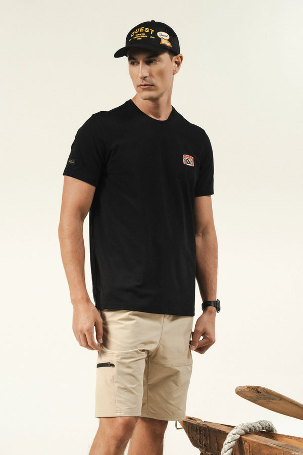 CAMISETA PREMIUM MANGA CORTA COLOR NEGRO