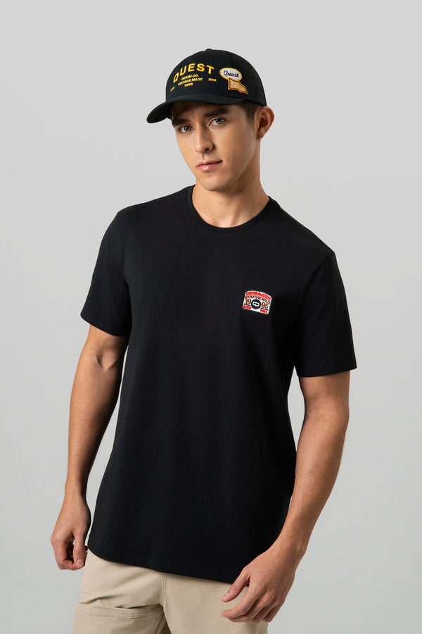 CAMISETA PREMIUM MANGA CORTA COLOR NEGRO