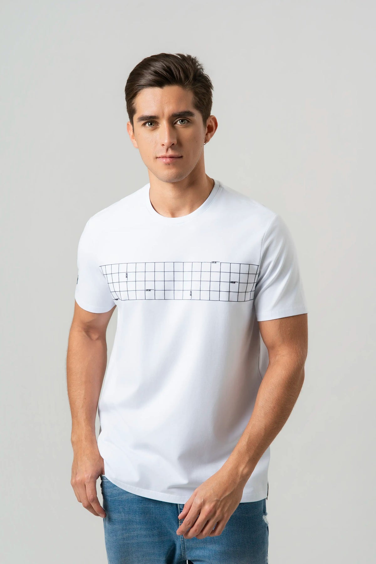 CAMISETA PREMIUM MANGA CORTA COLOR BLANCO OPTICO