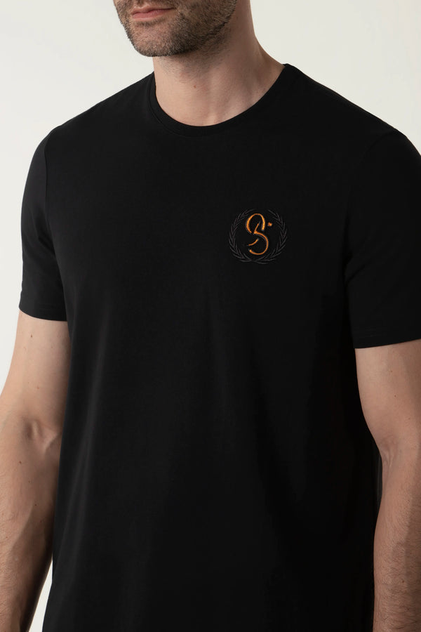 CAMISETA PREMIUM MANGA CORTA COLOR NEGRO