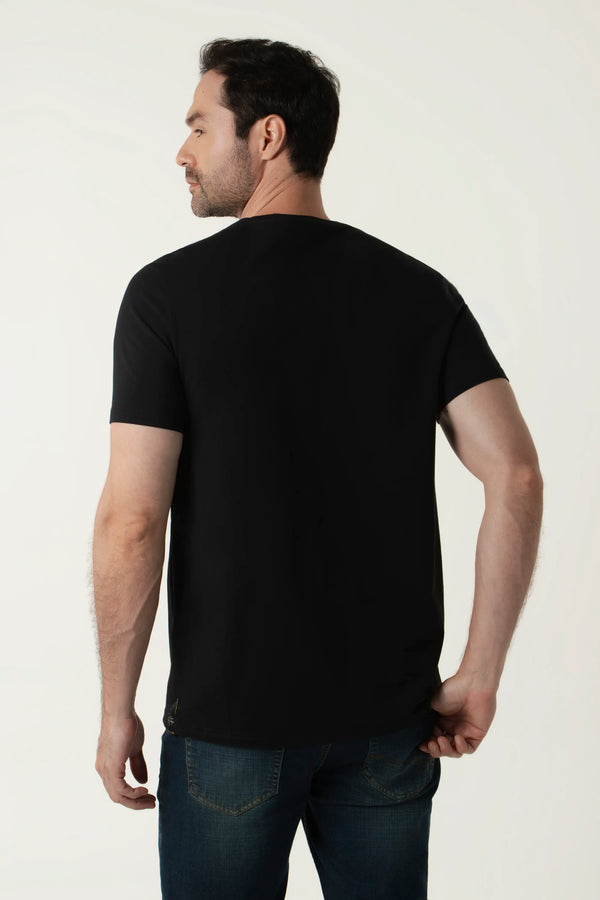 CAMISETA PREMIUM MANGA CORTA COLOR NEGRO