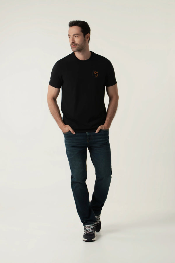 CAMISETA PREMIUM MANGA CORTA COLOR NEGRO