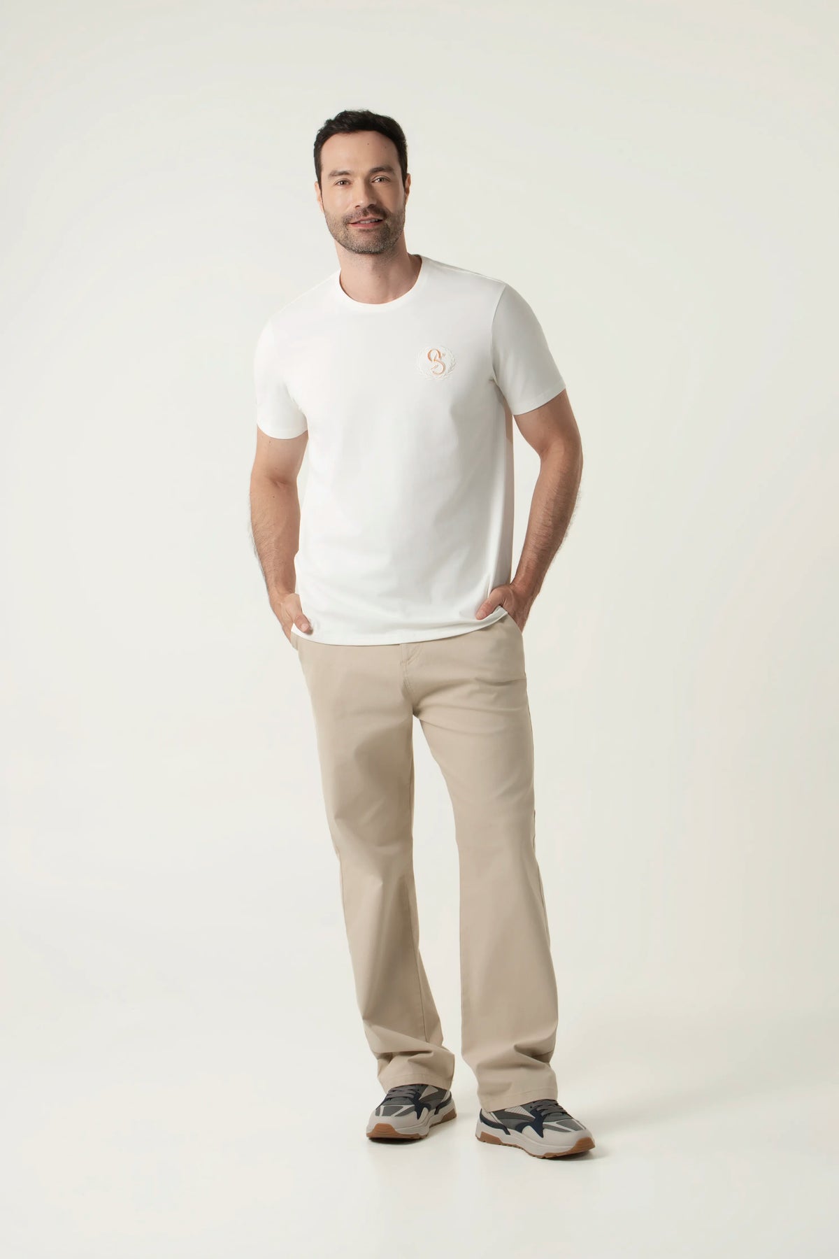 CAMISETA PREMIUM MANGA CORTA COLOR IVORY