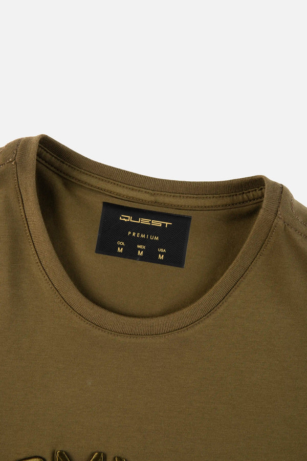 CAMISETA PREMIUM MANGA CORTA COLOR DARK OLIVA