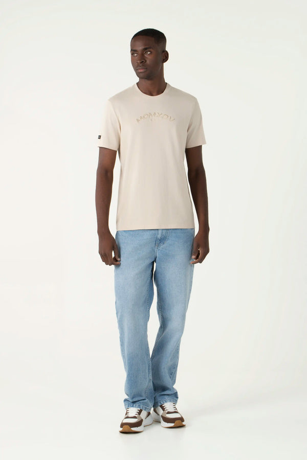 CAMISETA PREMIUM MANGA CORTA COLOR OAT MILK