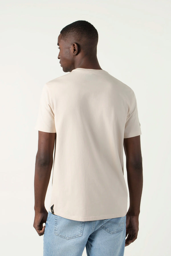 CAMISETA PREMIUM MANGA CORTA COLOR OAT MILK