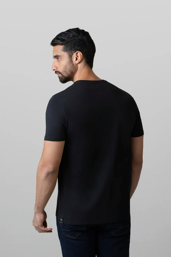CAMISETA PREMIUM MANGA CORTA COLOR NEGRO