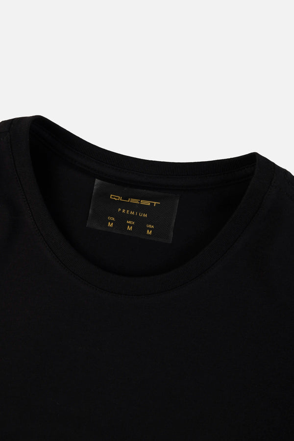 CAMISETA PREMIUM MANGA CORTA COLOR NEGRO