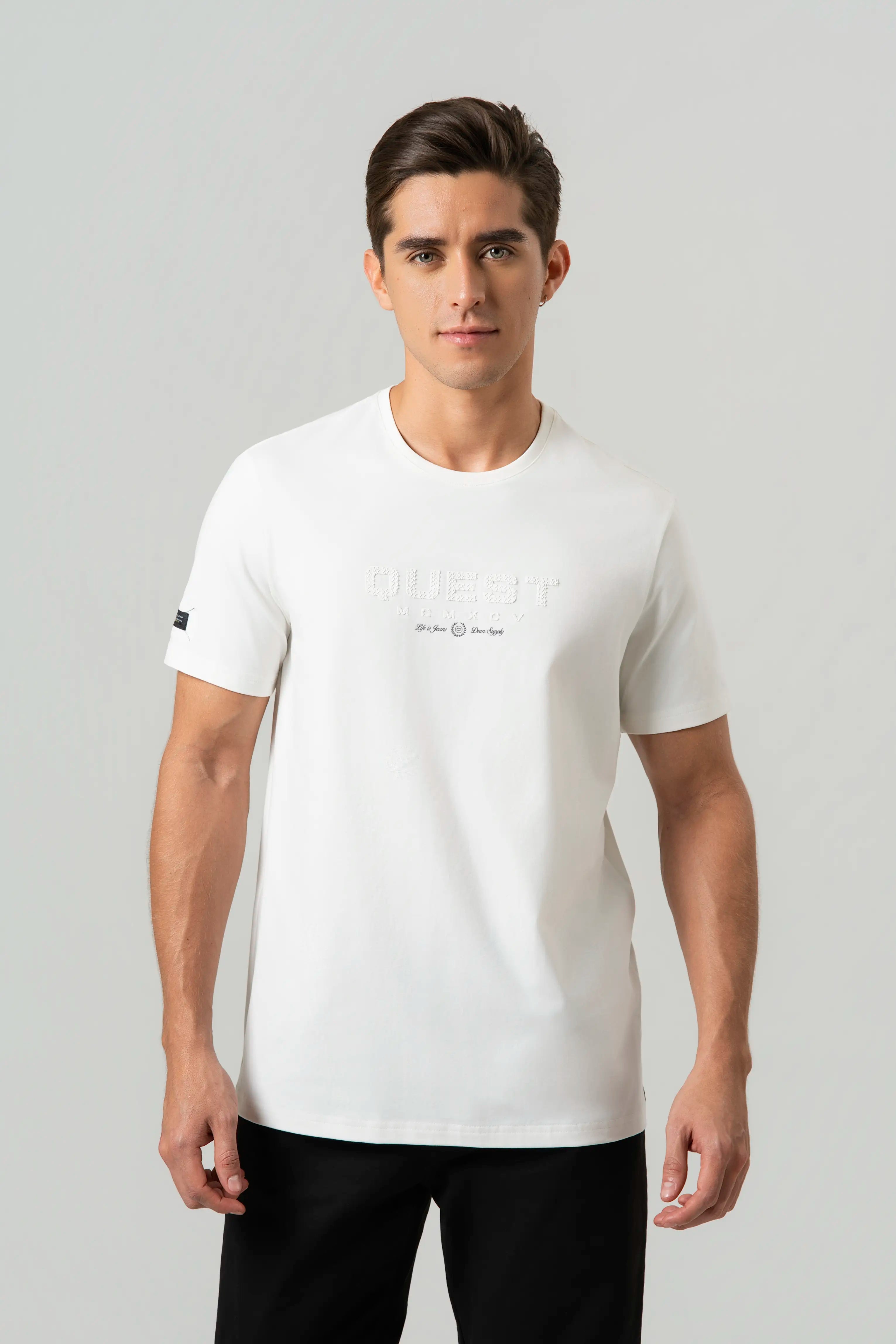CAMISETA PREMIUM MANGA CORTA COLOR IVORY