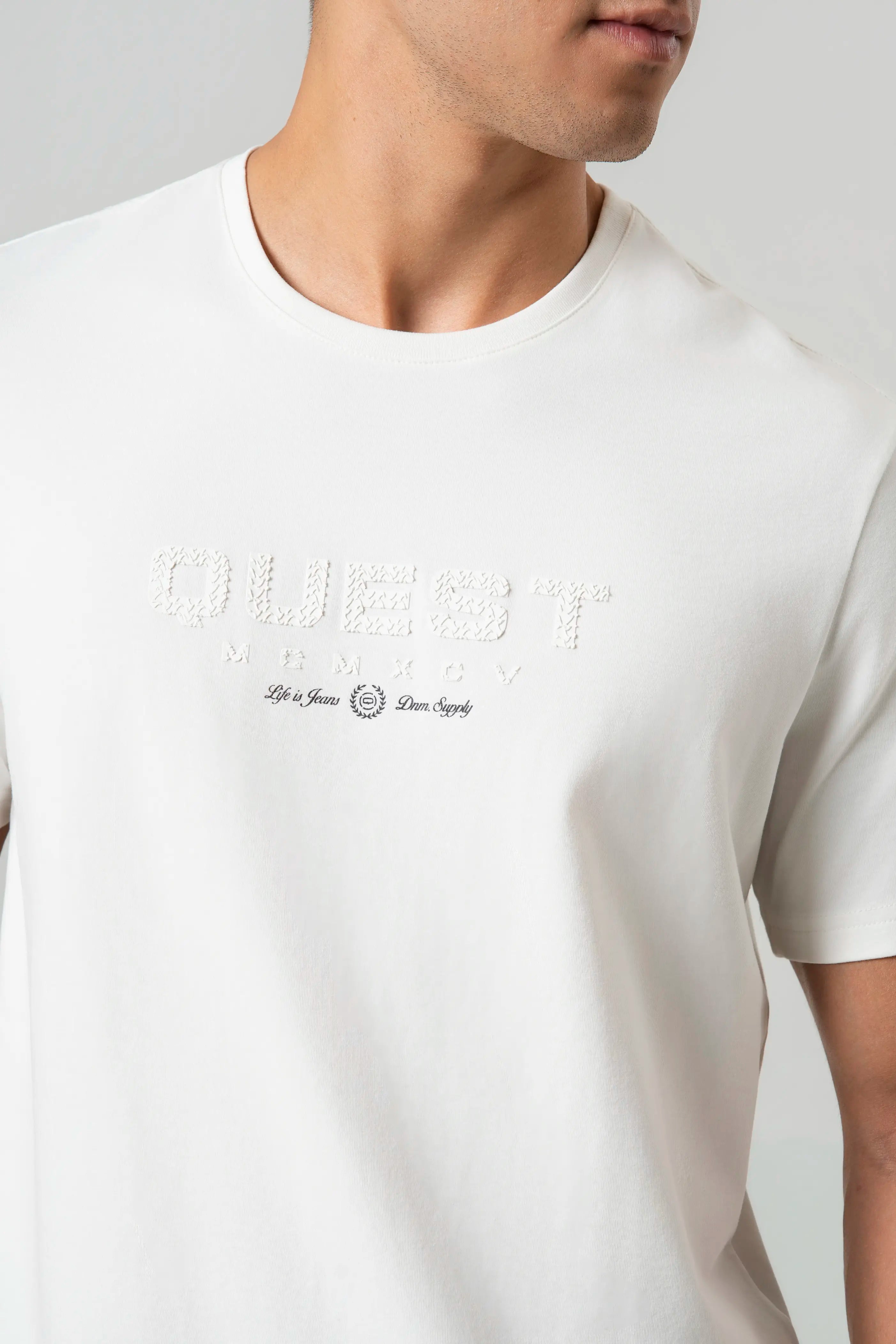CAMISETA PREMIUM MANGA CORTA COLOR IVORY