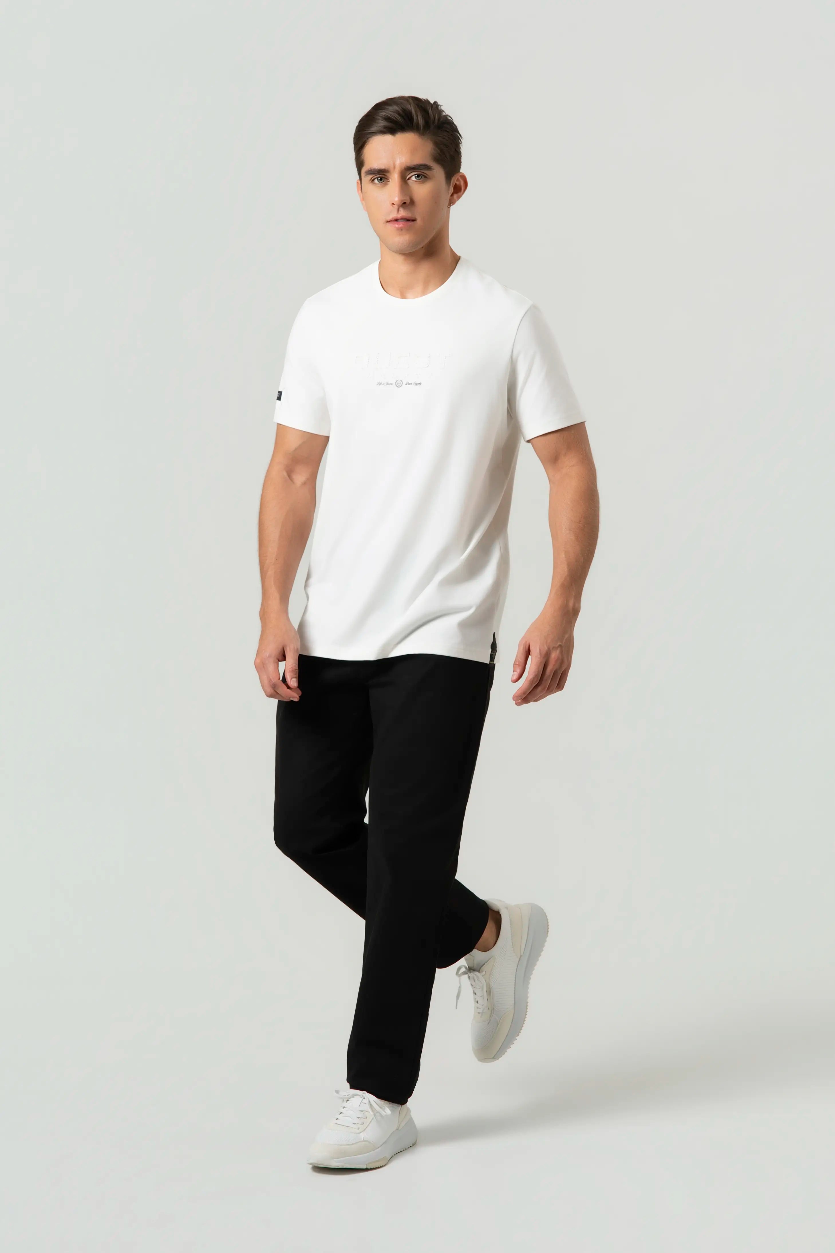 CAMISETA PREMIUM MANGA CORTA COLOR IVORY
