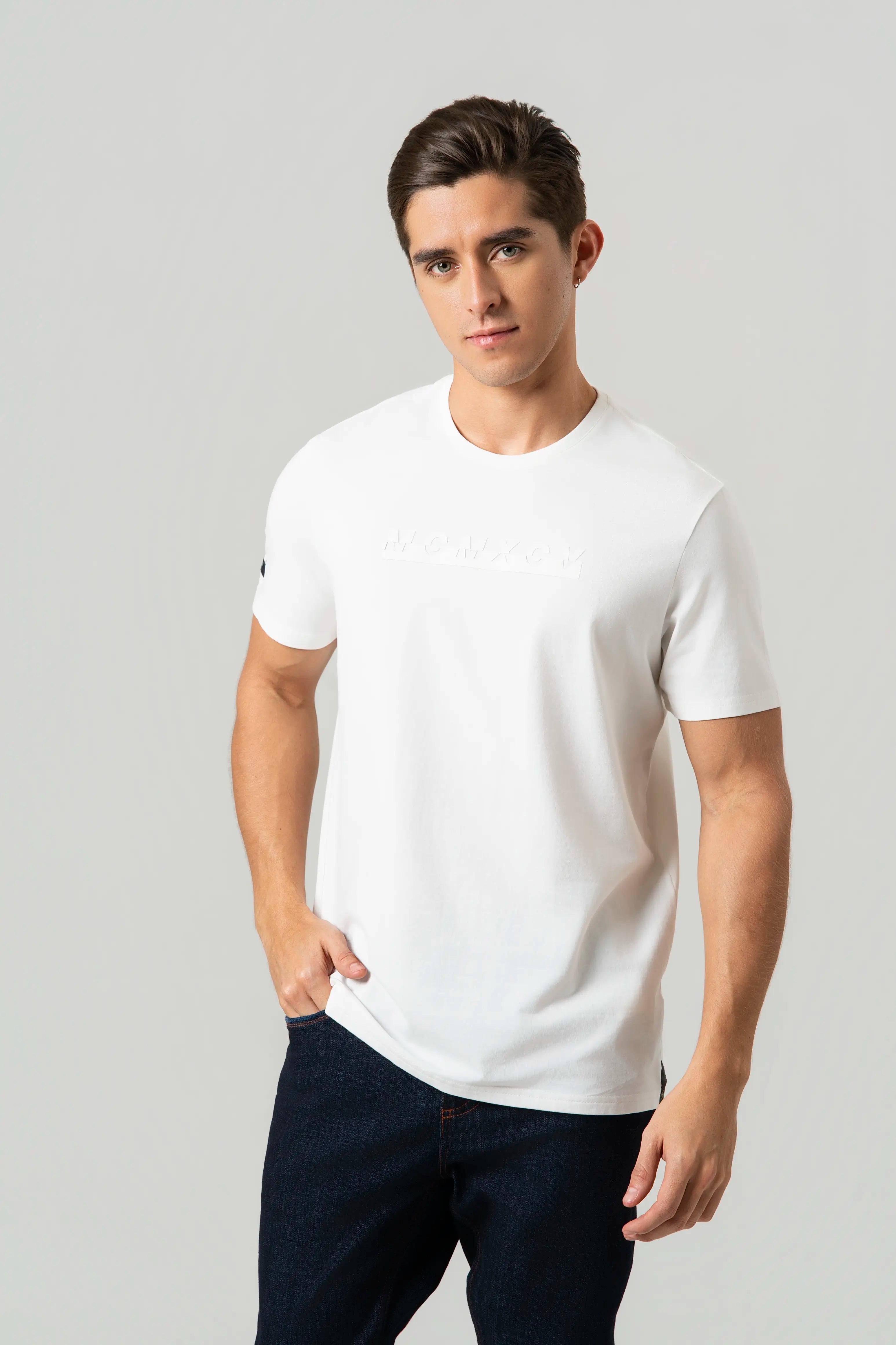 CAMISETA PREMIUM MANGA CORTA COLOR IVORY