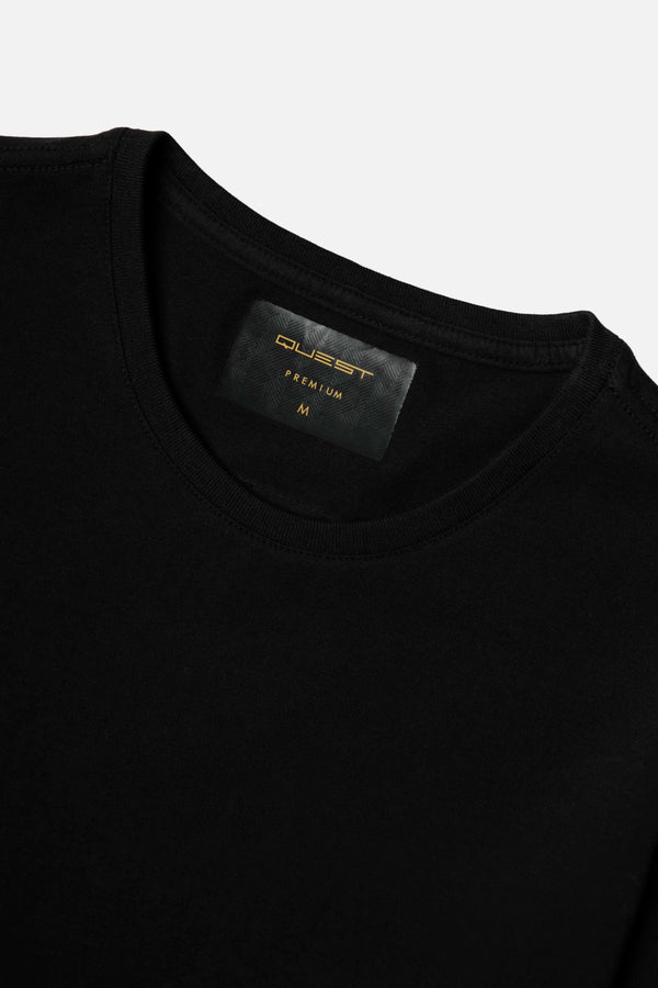 CAMISETA PREMIUM MANGA CORTA COLOR NEGRO
