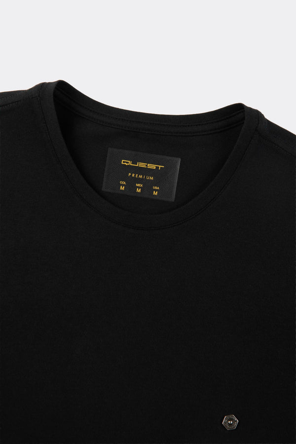 CAMISETA PREMIUM MANGA CORTA COLOR NEGRO