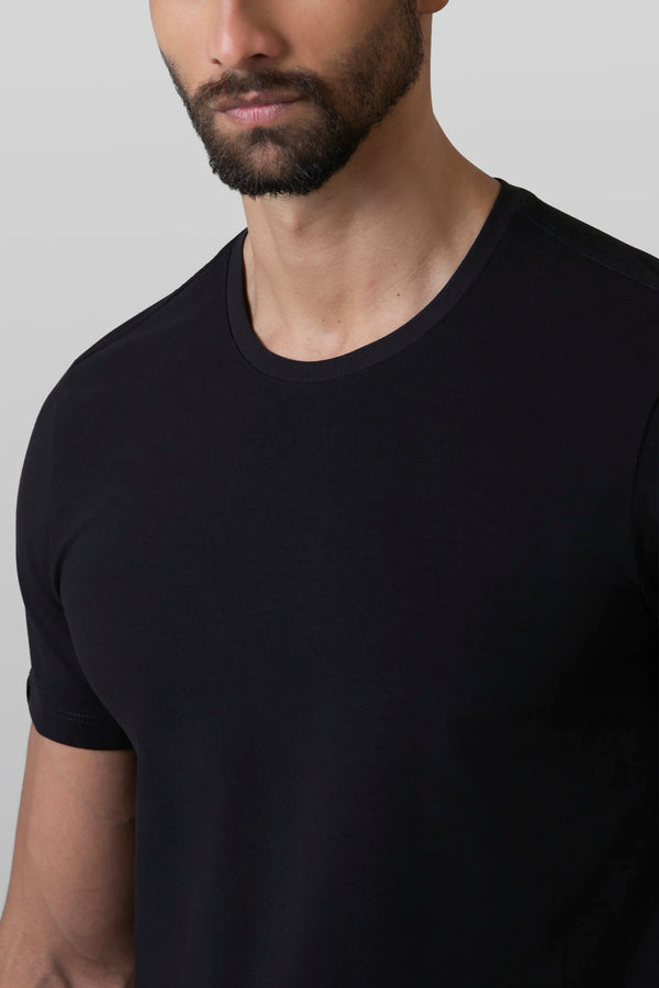 CAMISETA PREMIUM MANGA CORTA COLOR NEGRO