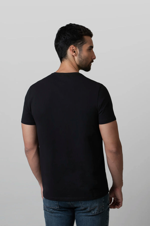 CAMISETA PREMIUM MANGA CORTA COLOR NEGRO
