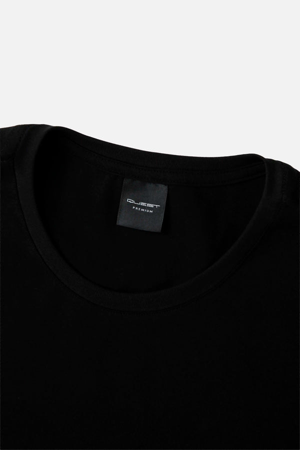 CAMISETA PREMIUM MANGA CORTA COLOR NEGRO