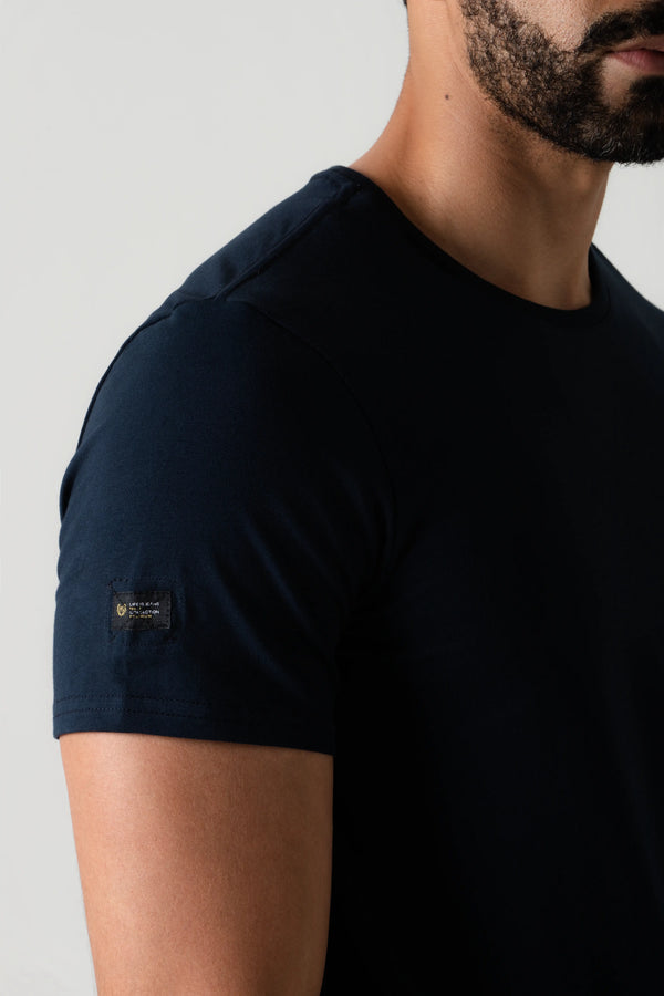 CAMISETA PREMIUM MANGA CORTA COLOR AZUL OSCURO