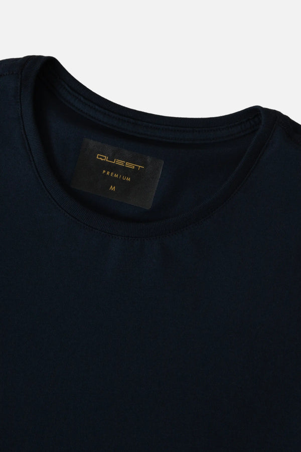 CAMISETA PREMIUM MANGA CORTA COLOR AZUL OSCURO